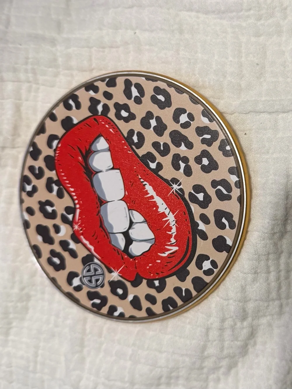 Simply Southern Wireless Charger Lips Smile Kiss iPhone Cell Phone leopard print